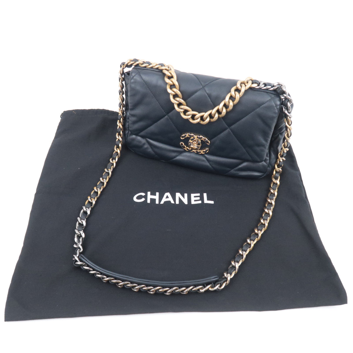 CHANEL 19 Dixneuf Small Lambskin Chain Shoulder Bag AS1160