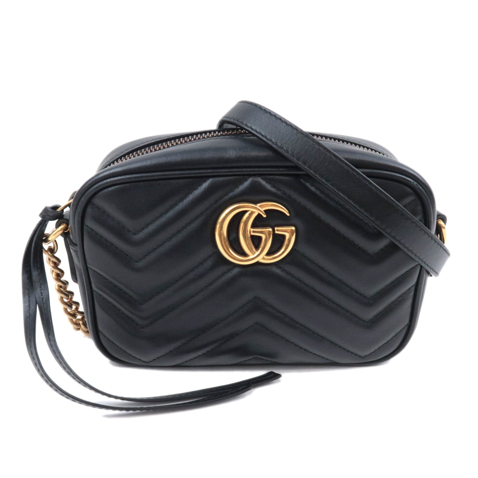 GUCCI GG Marmont Leather Chain Shoulder Bag 44806592137