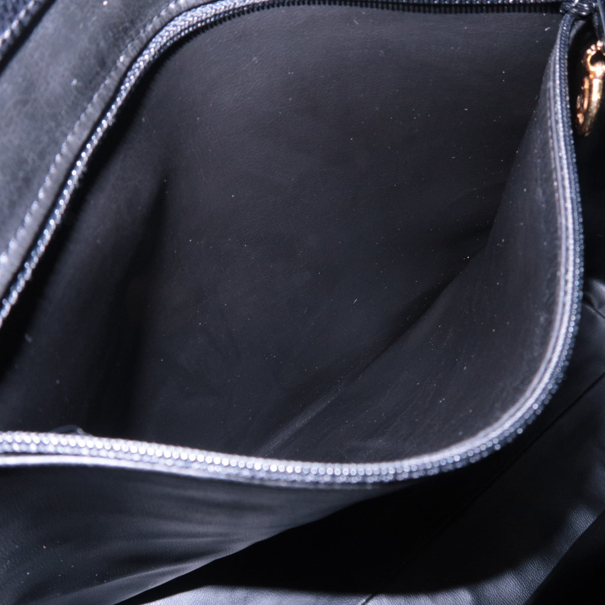 CHANEL Chain Tote Bag Caviarskin Black