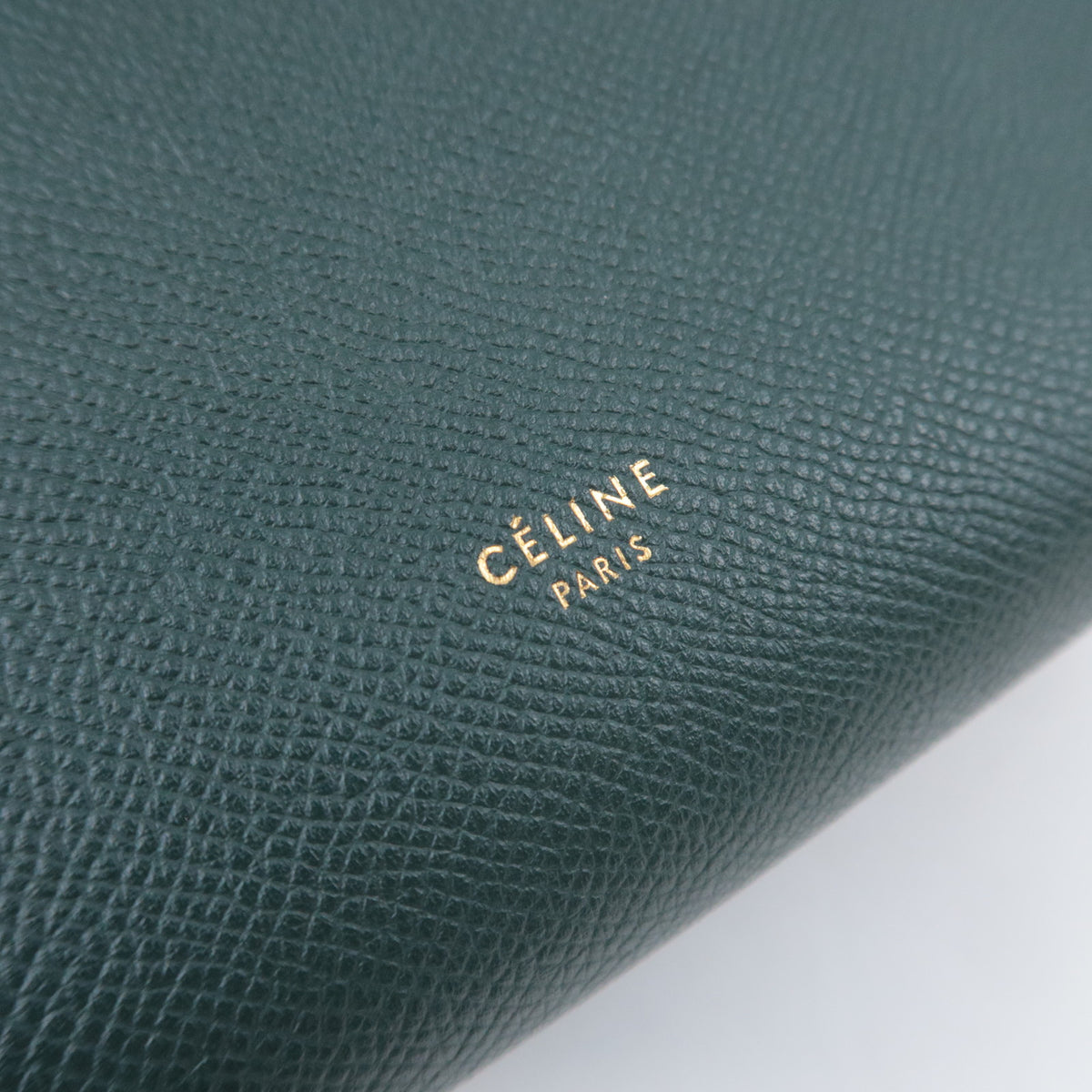 CELINE Belt Bag Mini 2Way Leather Handbag Green