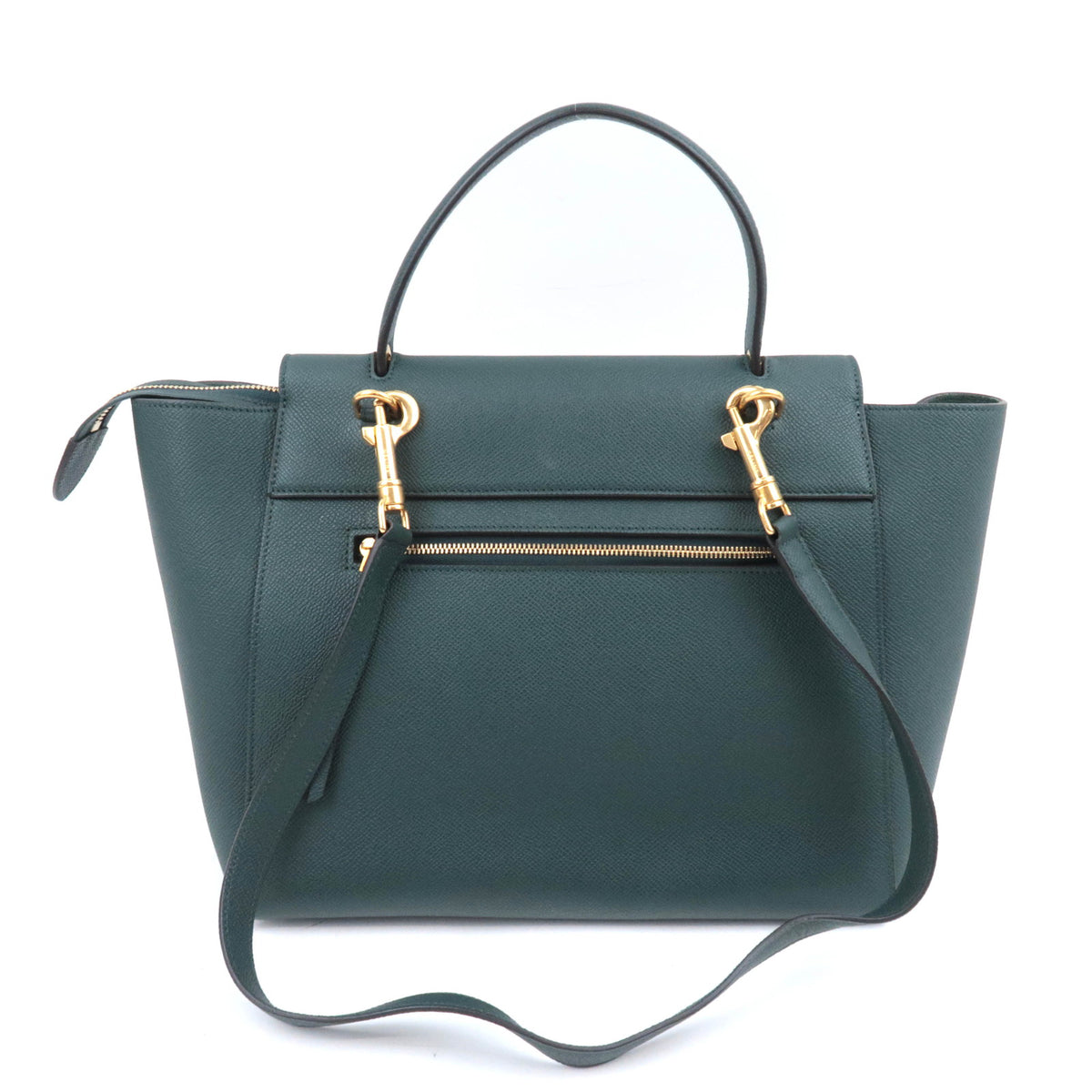 CELINE Belt Bag Mini 2Way Leather Handbag Green