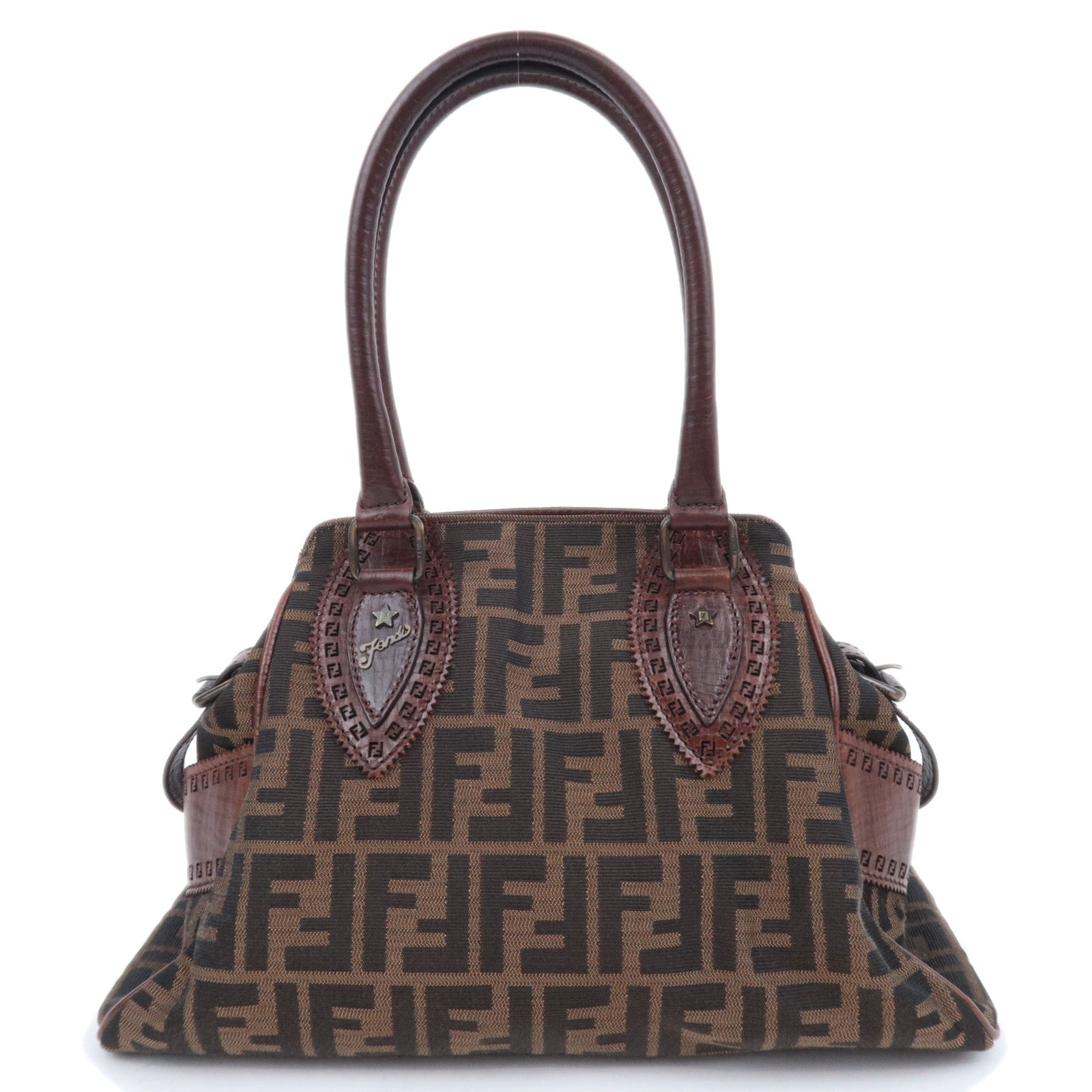 FENDI Zucca Ethonico Canvas Shoulder Bag 8BN15792215