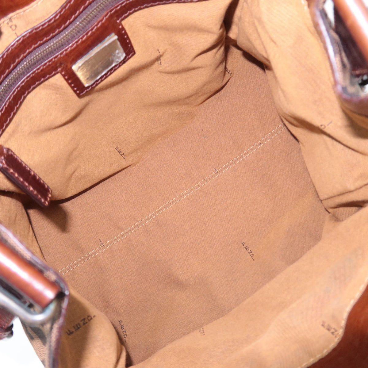 FENDI Zucca Ethonico Canvas Shoulder Bag 8BN157