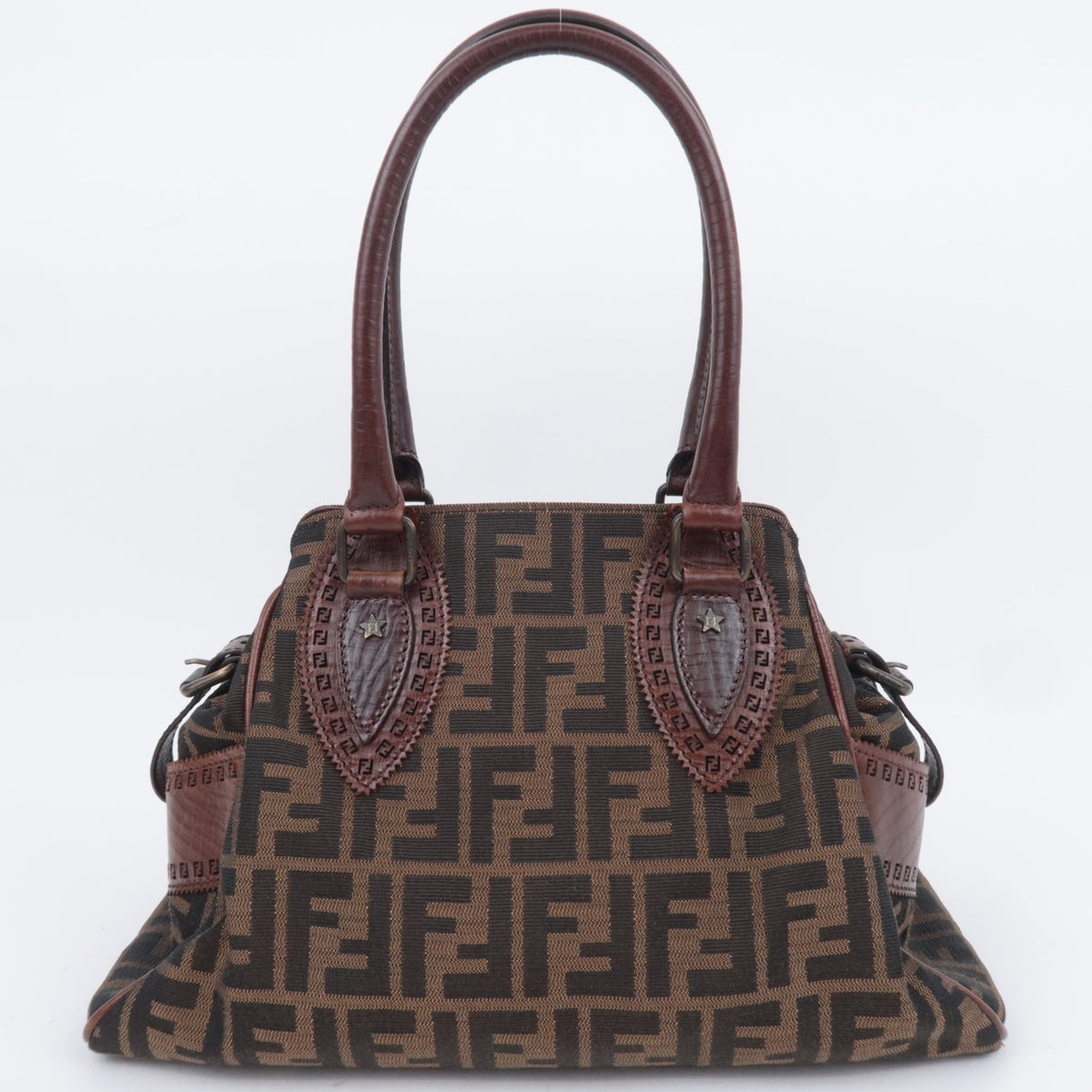FENDI Zucca Ethonico Canvas Shoulder Bag 8BN157