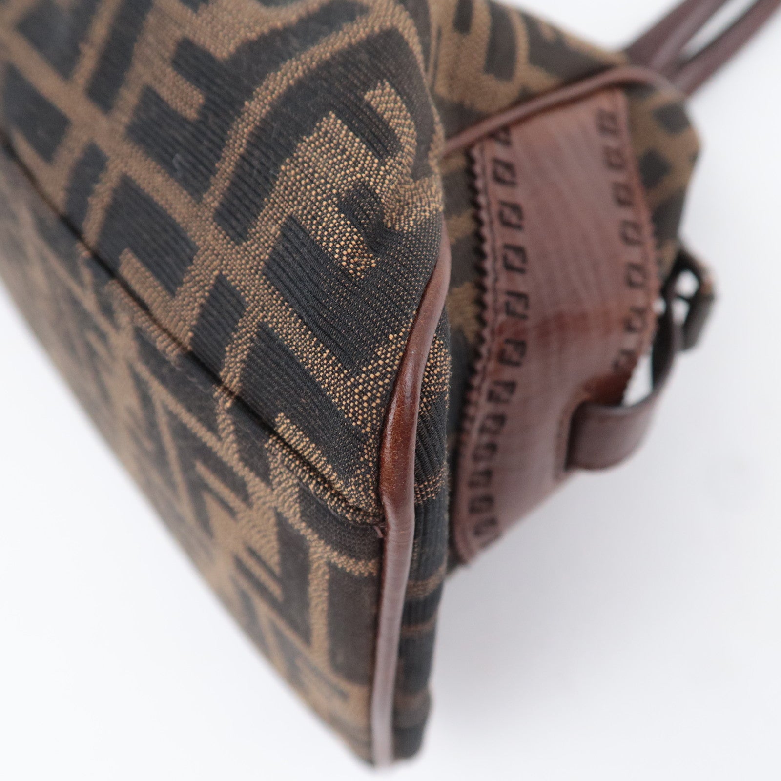 FENDI Zucca Ethonico Canvas Shoulder Bag 8BN157
