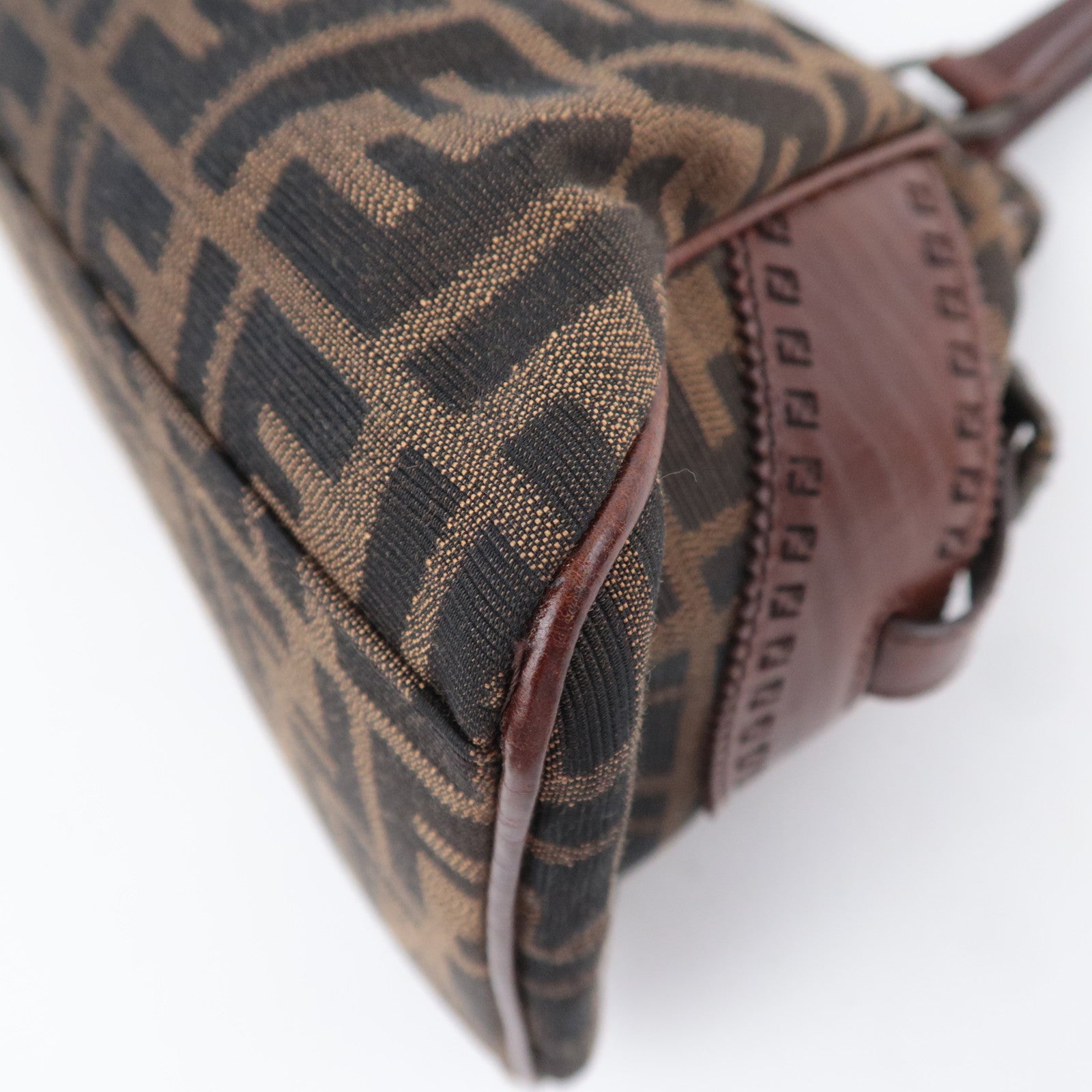 FENDI Zucca Ethonico Canvas Shoulder Bag 8BN157