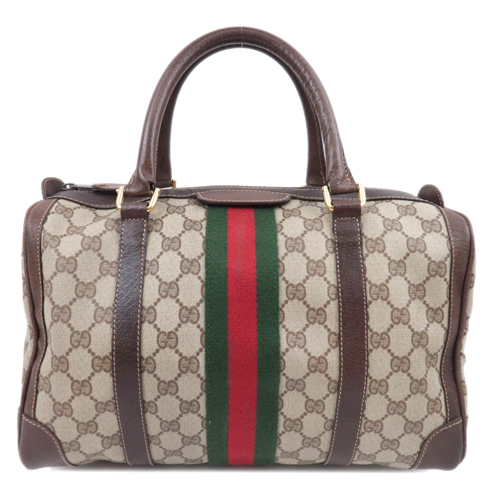 GUCCI Old Gucci Sherry GG Plus Boston Bag92216