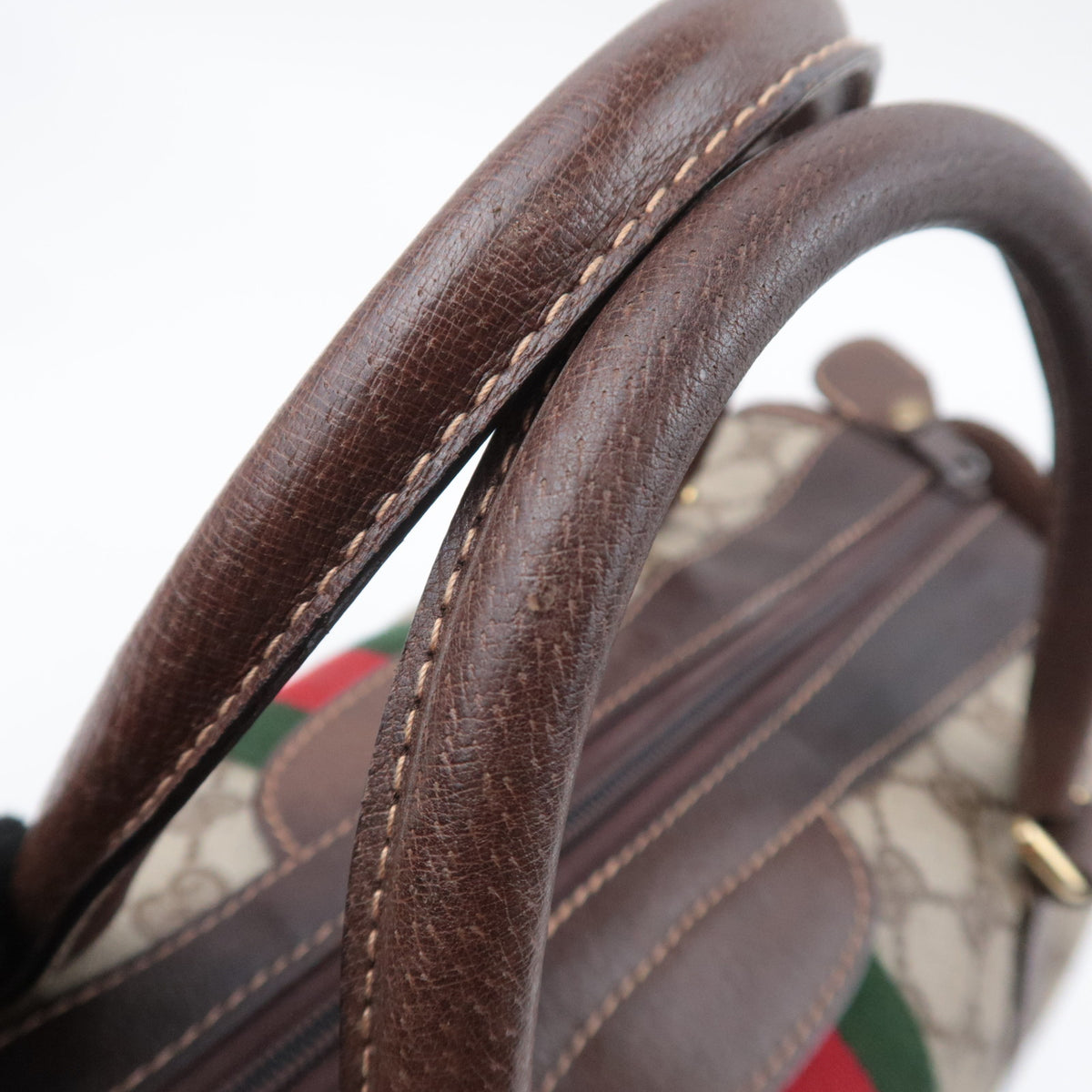 GUCCI Old Gucci Sherry GG Plus Boston Bag