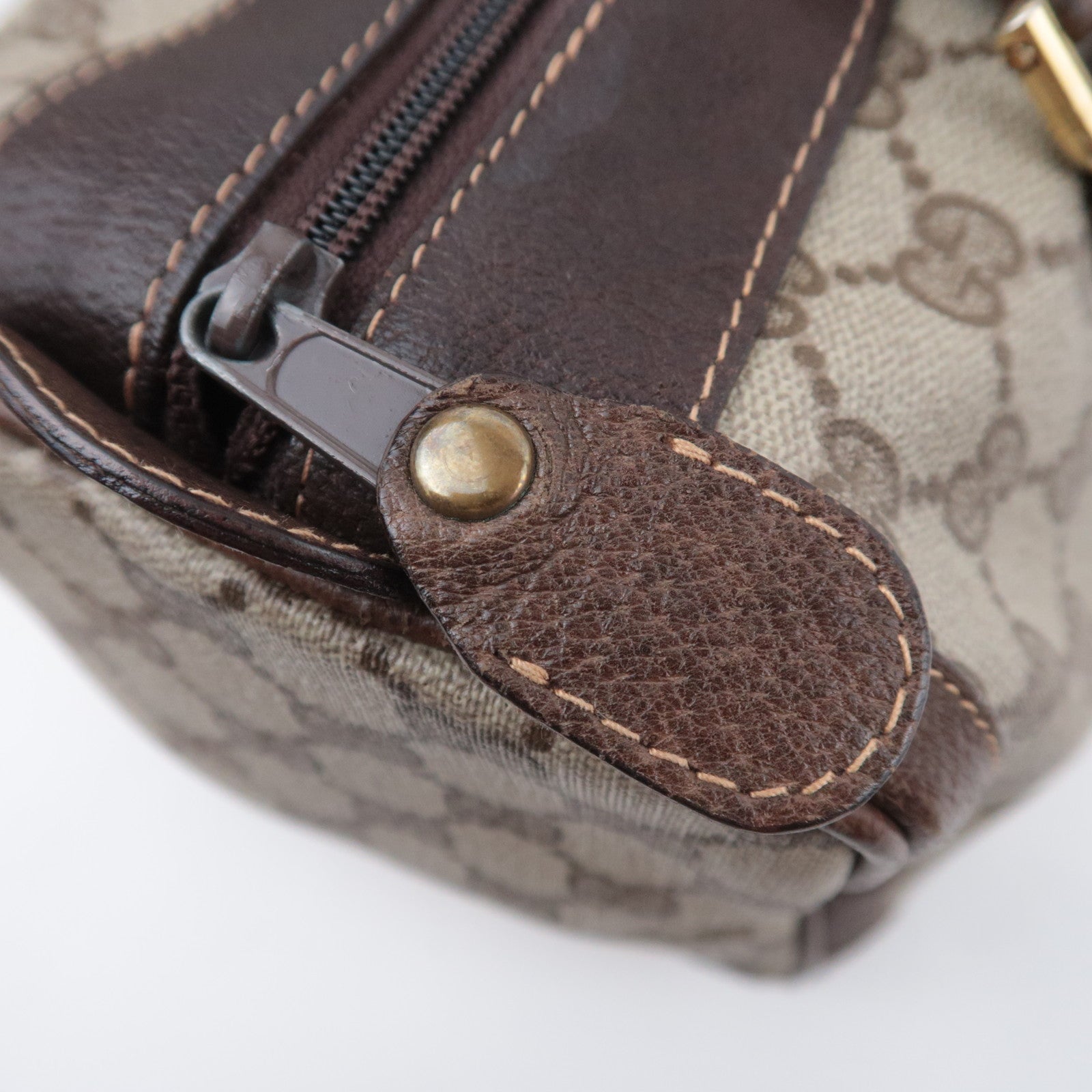 GUCCI Old Gucci Sherry GG Plus Boston Bag