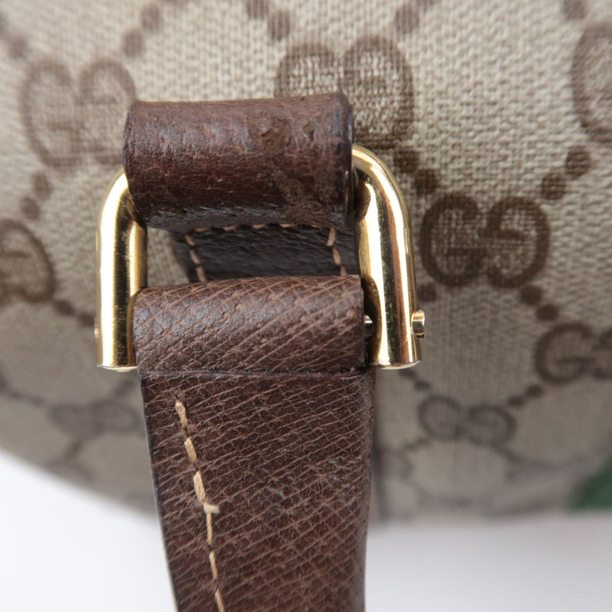 GUCCI Old Gucci Sherry GG Plus Boston Bag