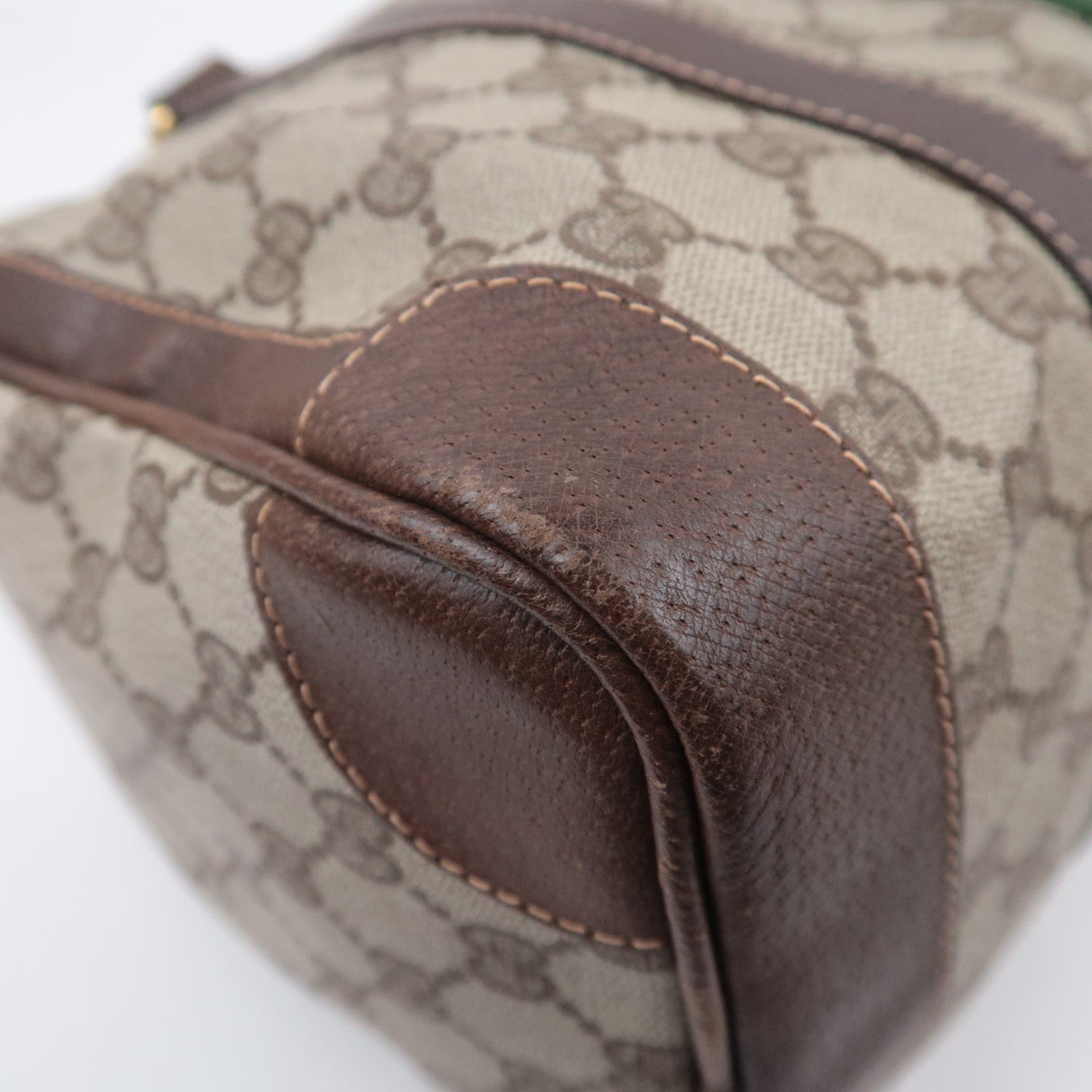 GUCCI Old Gucci Sherry GG Plus Boston Bag