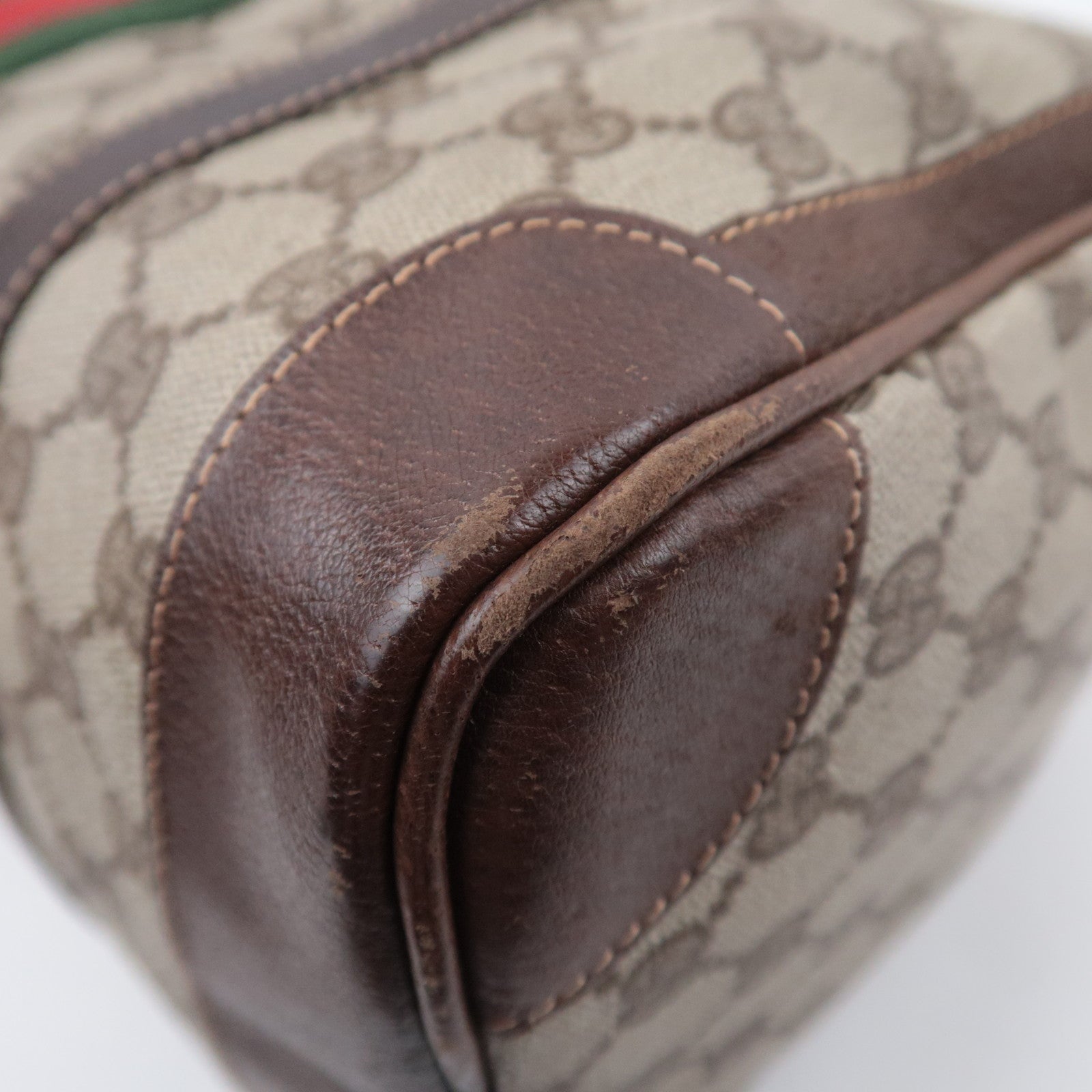 GUCCI Old Gucci Sherry GG Plus Boston Bag