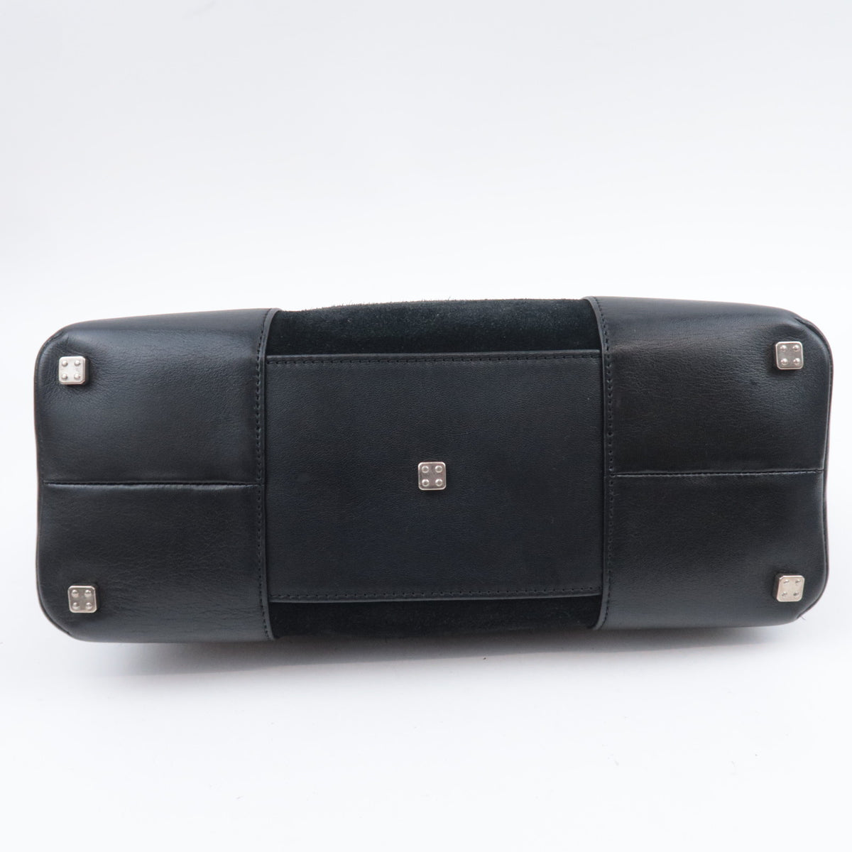 LOEWE Anagram Fusta Suede Tote Bag Black