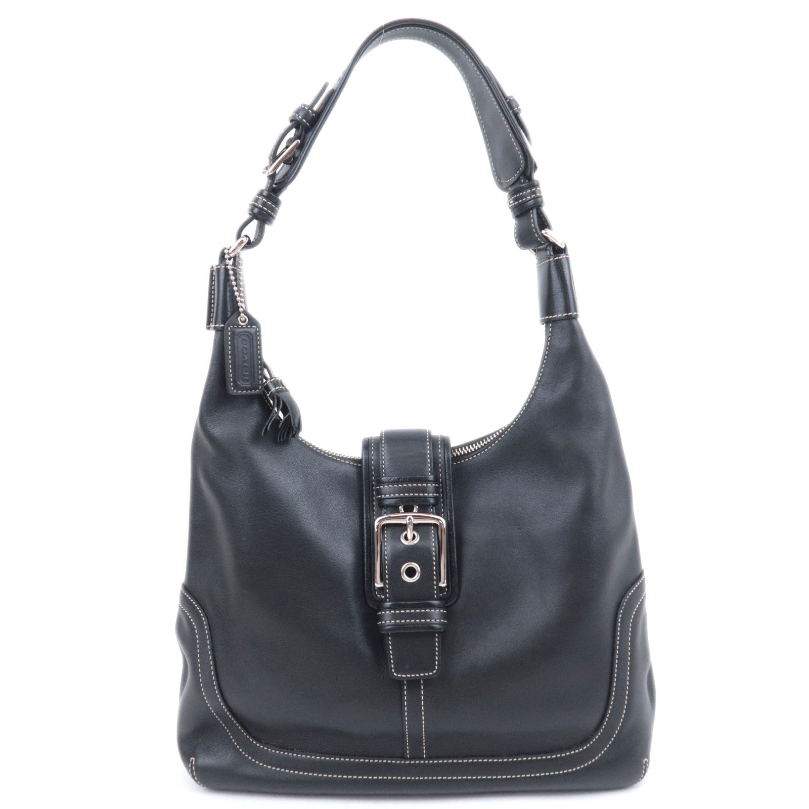 COACH Leather One Shoulder Bag Black 746392225