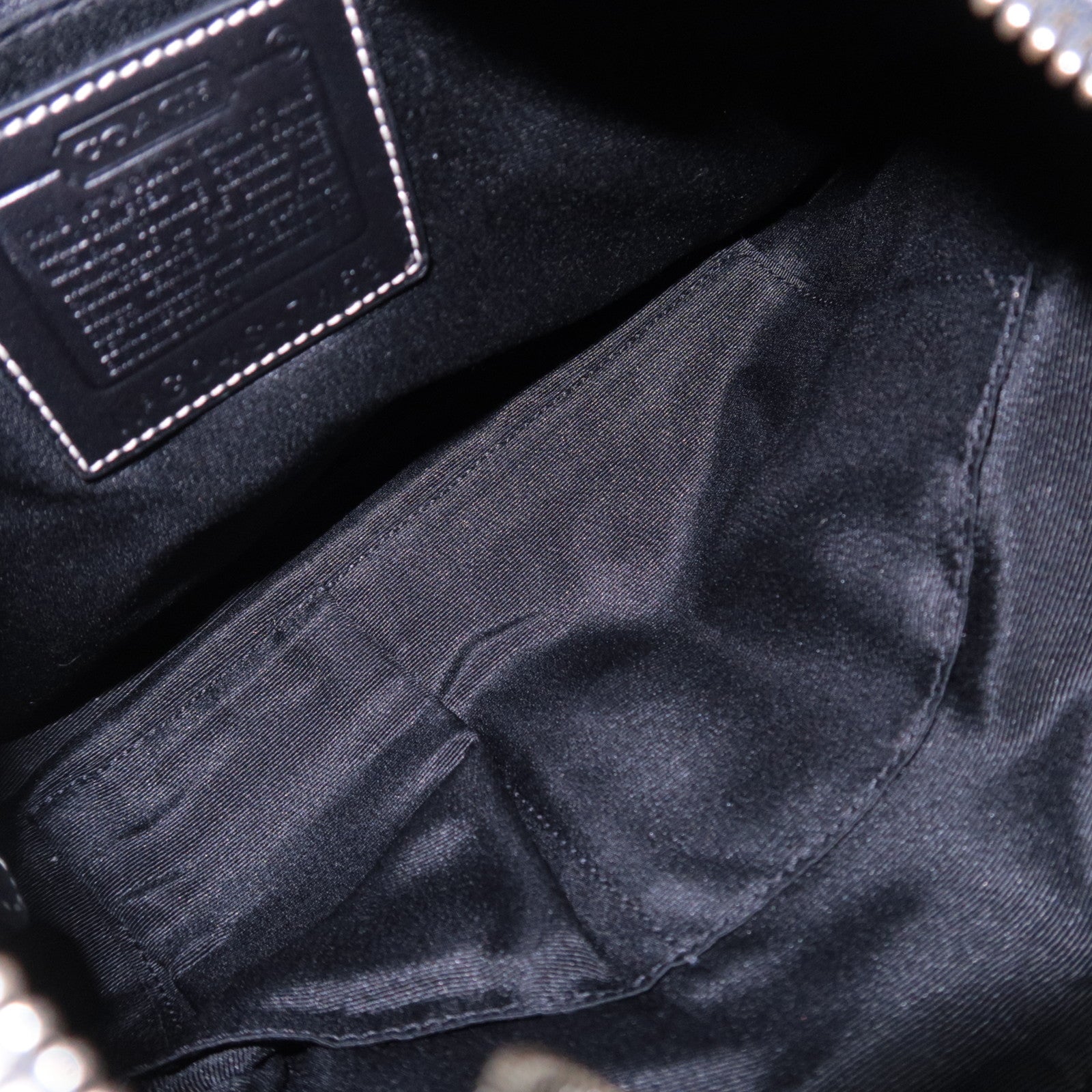COACH Leather One Shoulder Bag Black 7463