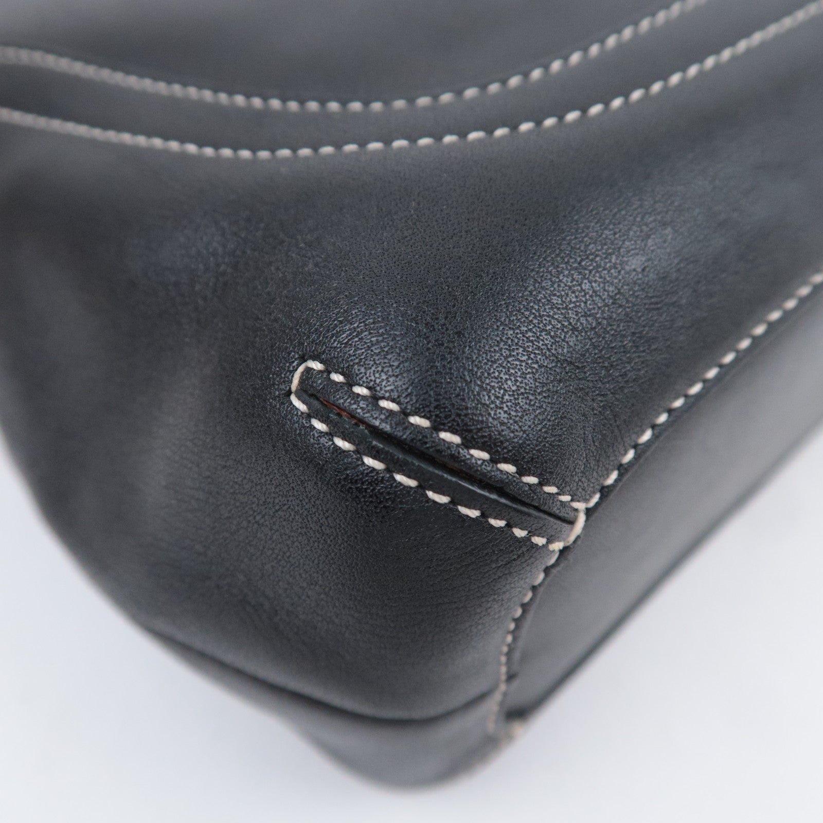 COACH Leather One Shoulder Bag Black 7463