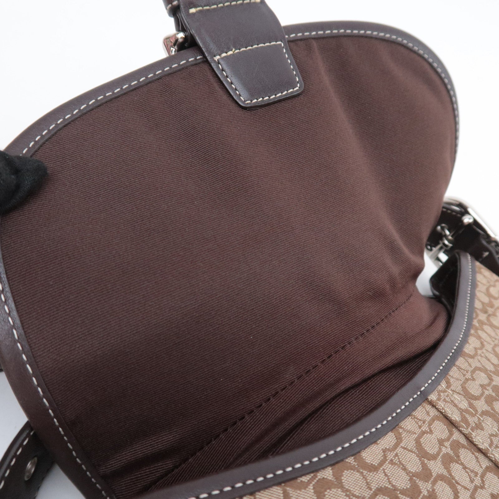 COACH Signature Canvas Shoulder Bag Brown 6376