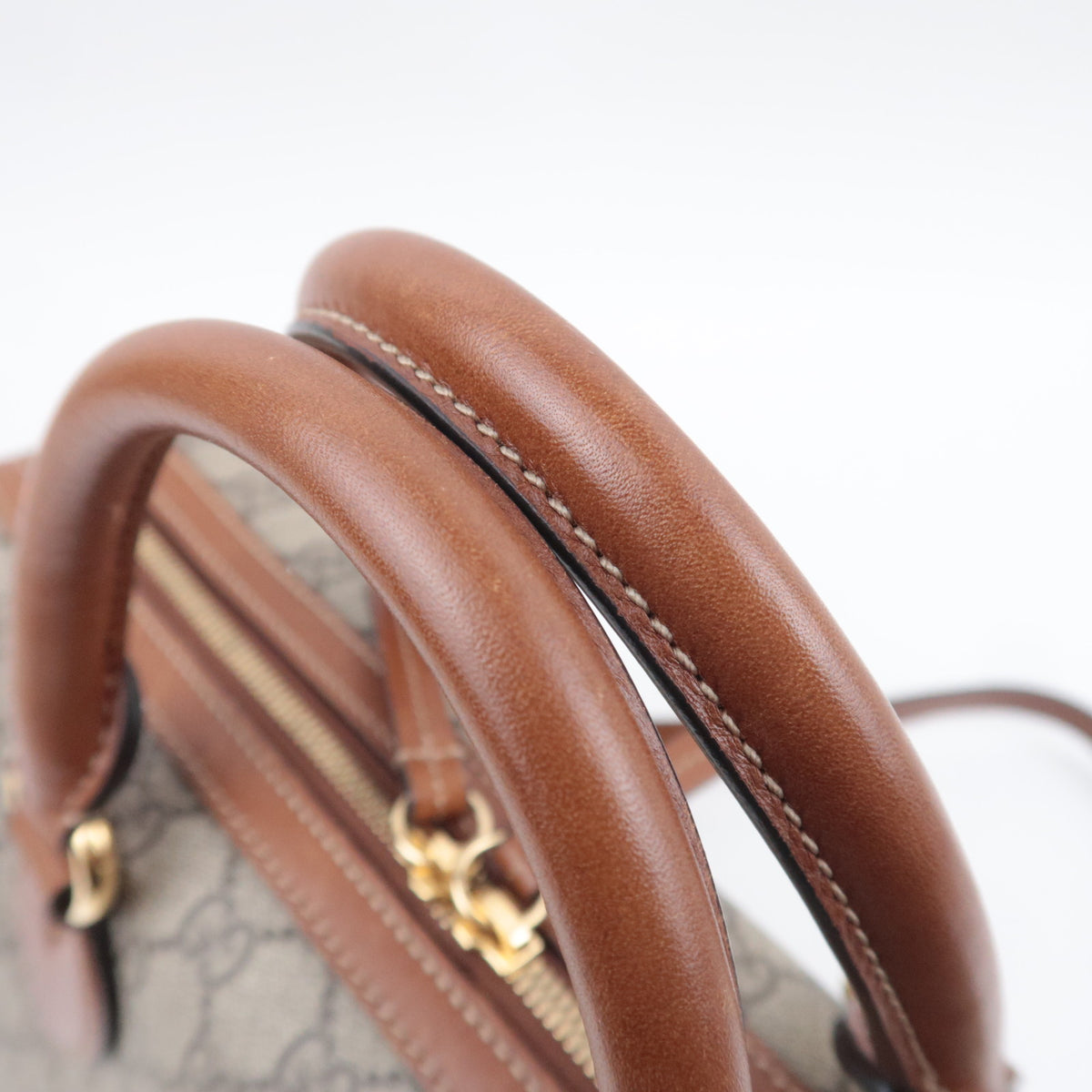 GUCCI GG Supreme Boston Bag Beige