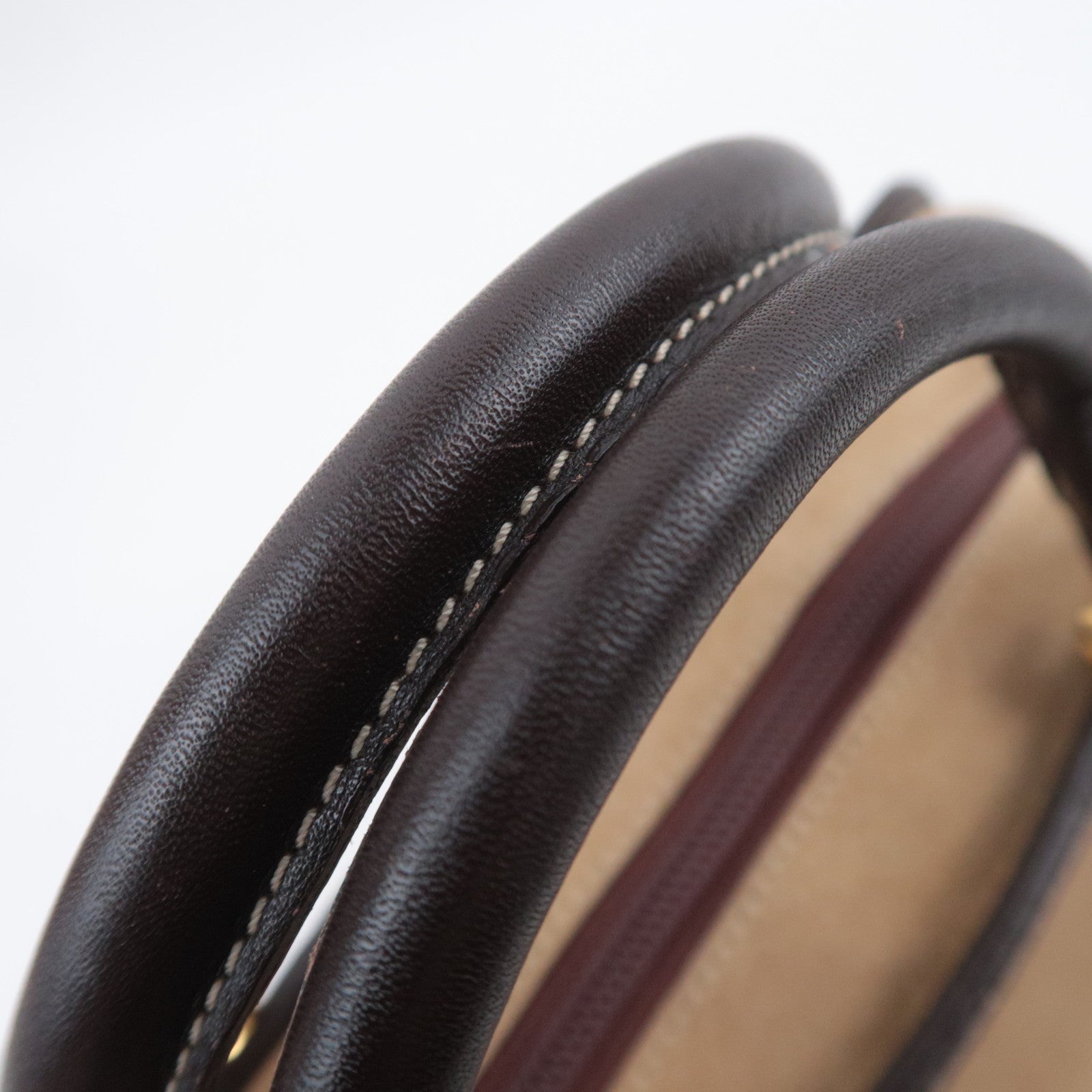 LOEWE Amazona 32 Suede Handbag Beige