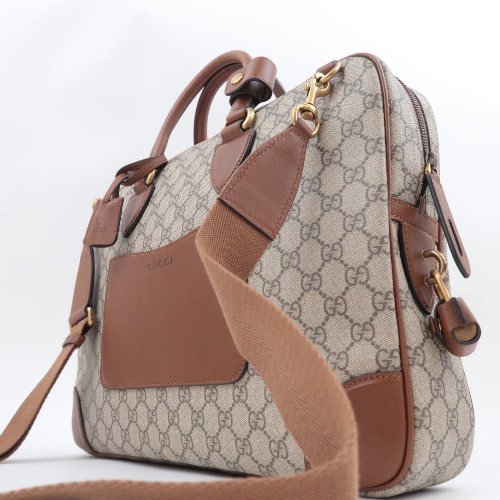 GUCCI GG Emblem Medium Briefcase