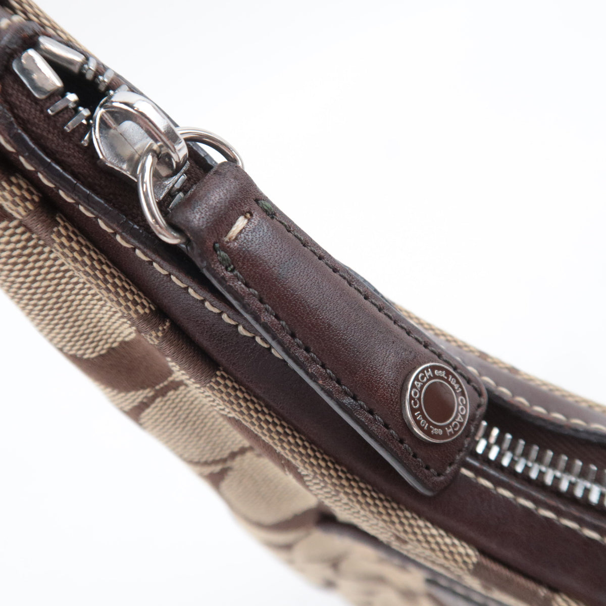 COACH Signature Canvas Leather Shoulder Bag 6045