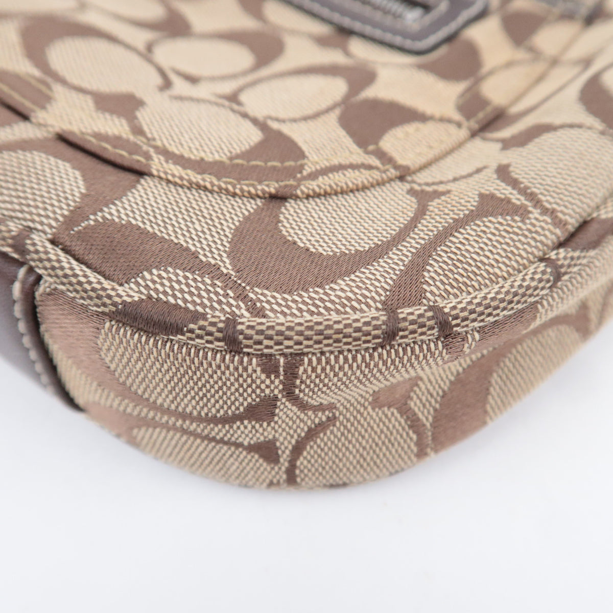 COACH Signature Canvas Leather Shoulder Bag 6045