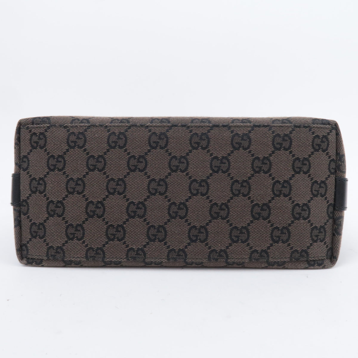 GUCCI GG Canvas Hobo Shoulder Bag Brown Black 000.0602
