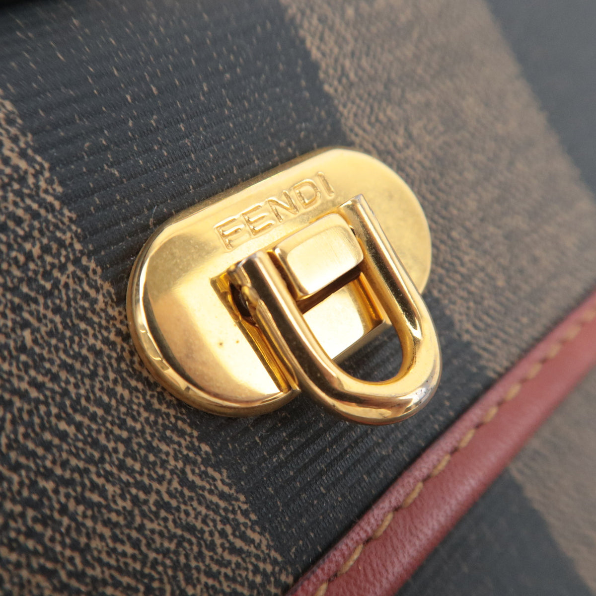 FENDI Pequin Stripe 2Way Top Handle Bag 11652