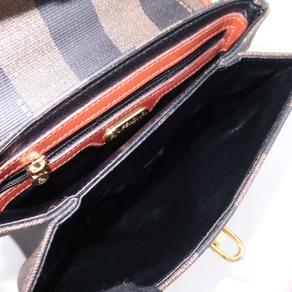 FENDI Pequin Stripe 2Way Top Handle Bag 11652