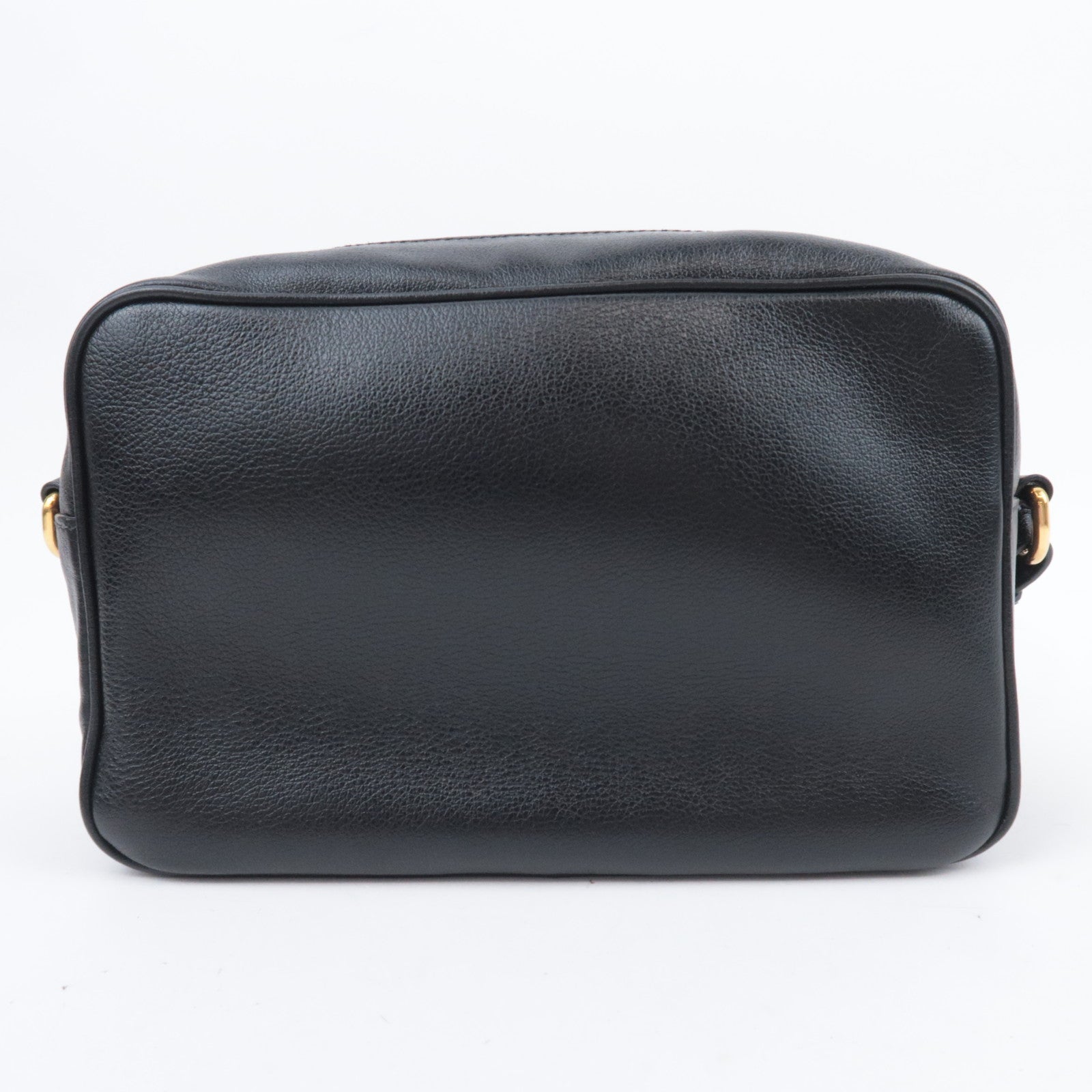 PRADA Leather Shoulder Bag Embossed Logo 1BH089
