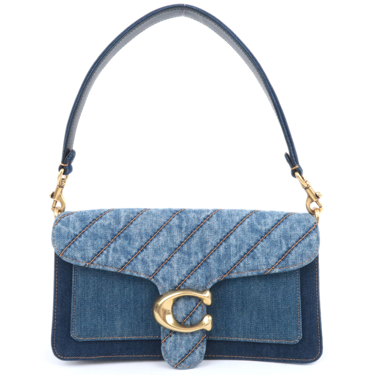 COACH Tabby 26 Denim Leather Shoulder Bag Blue 8914792254