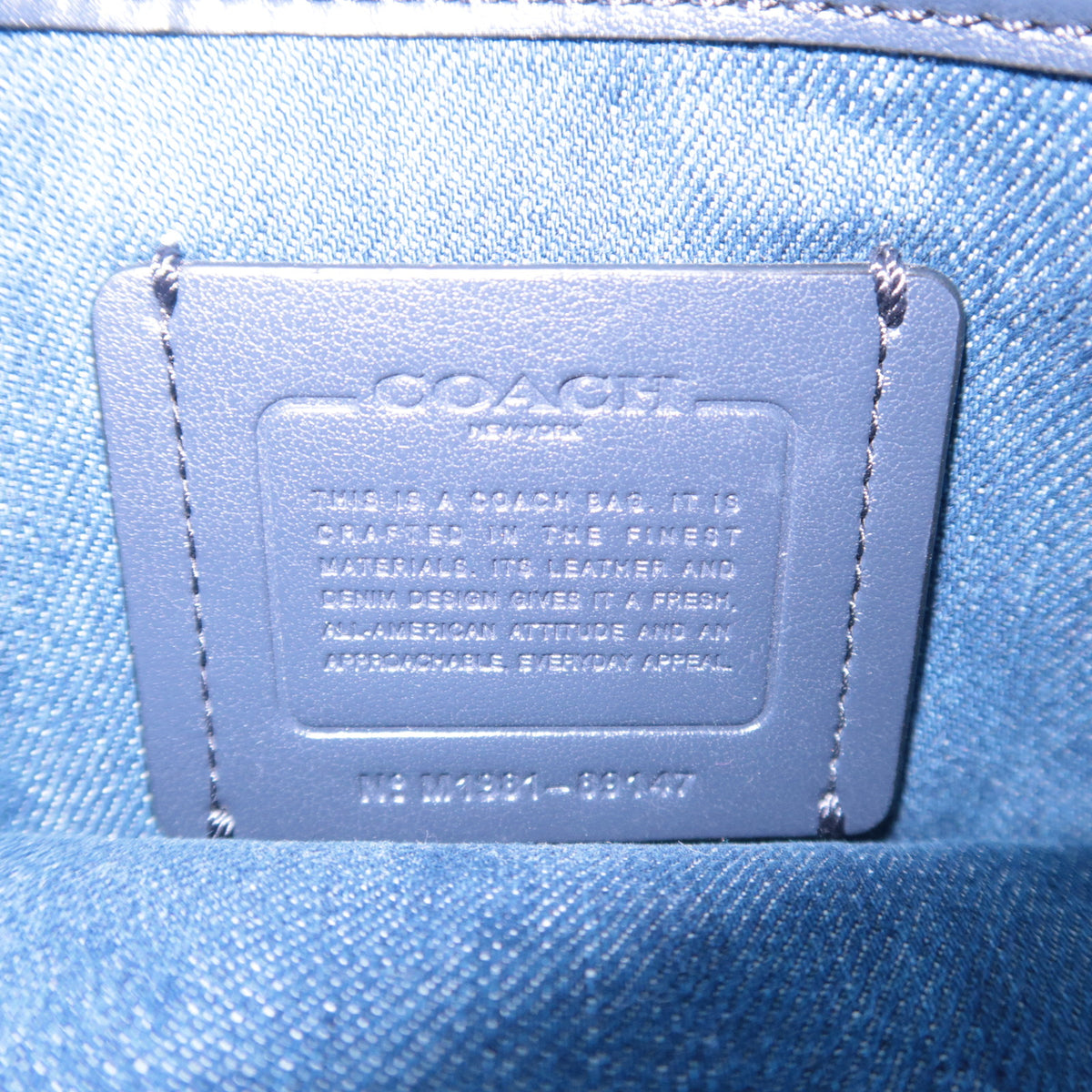 COACH Tabby 26 Denim Shoulder Bag Blue 89147