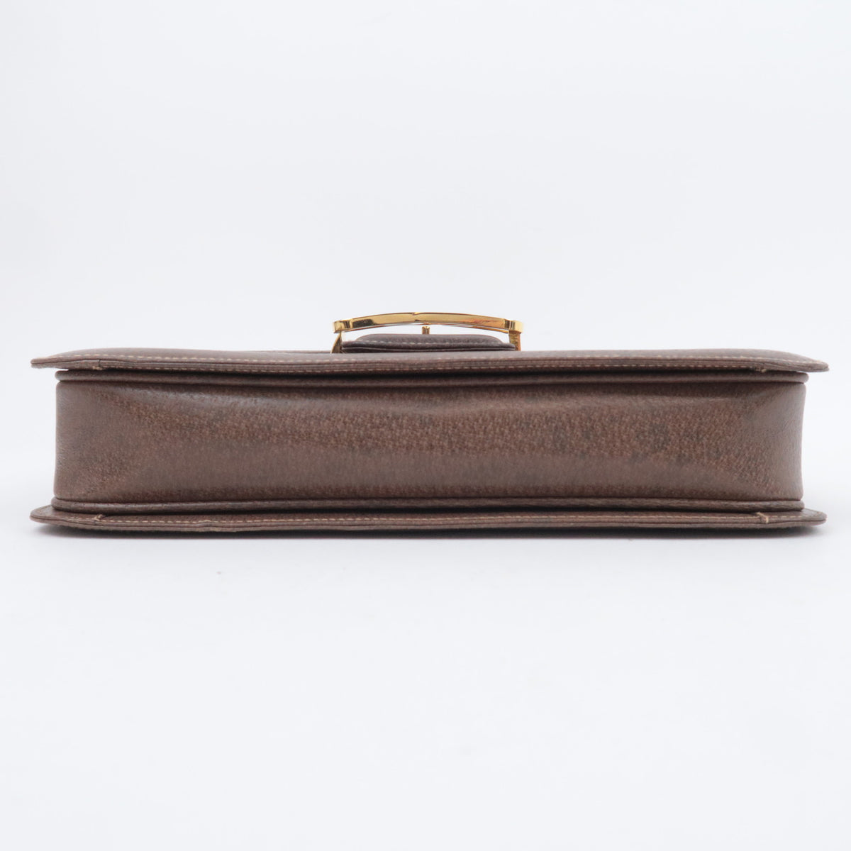 GUCCI Old Gucci GG Logo Buckle Leather Shoulder Bag