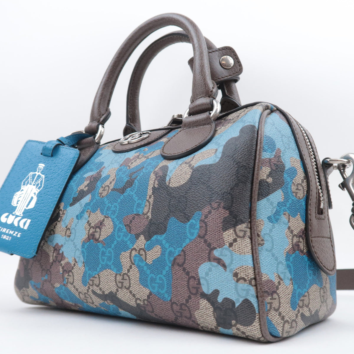GUCCI GG Camouflage 2Way Mini Boston Bag 854860