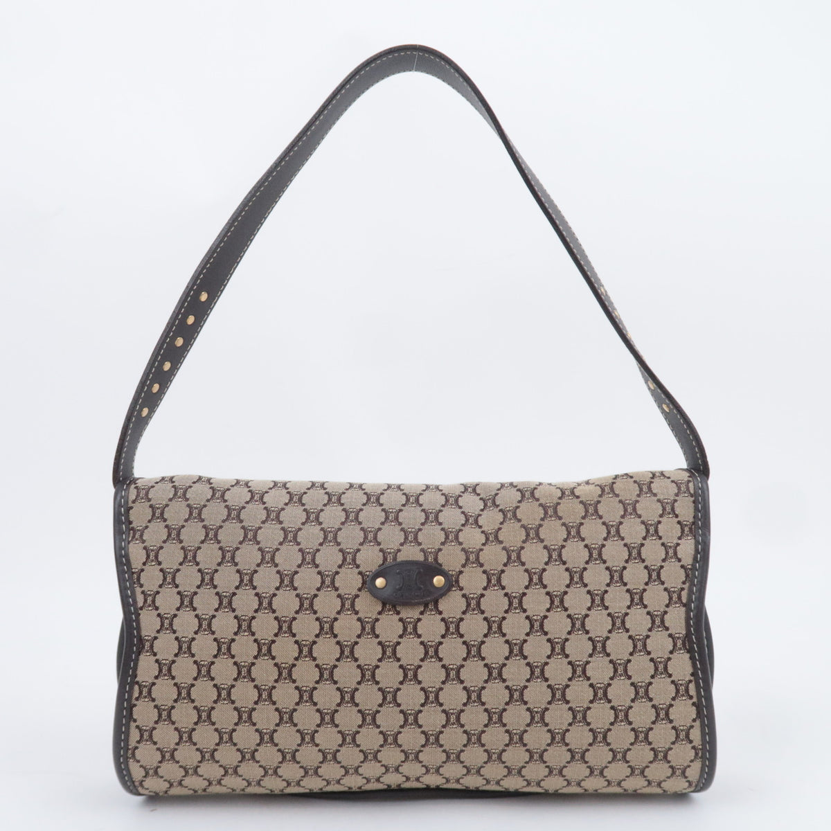 CELINE Macadam Canvas Shoulder Bag