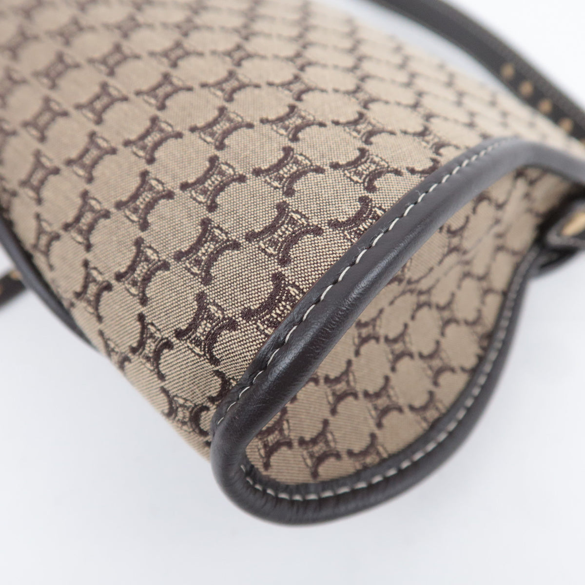 CELINE Macadam Canvas Shoulder Bag