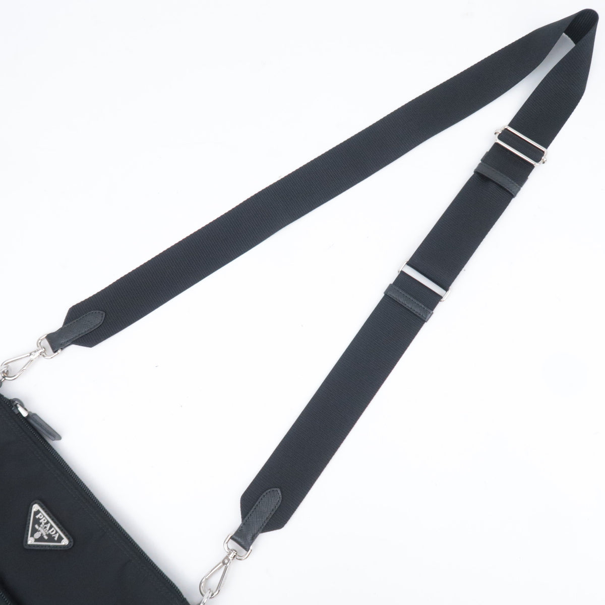 PRADA Logo Nylon Small Shoulder Bag 1BH716