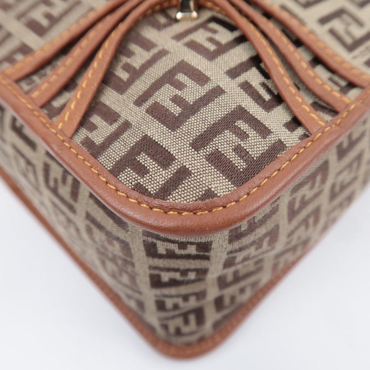 FENDI Zucchino Canvas Shoulder Bag 8BT090