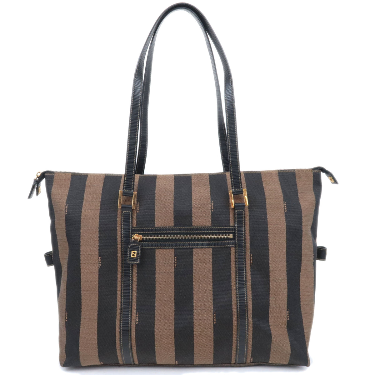 FENDI Pequin Stripe Canvas Tote Bag92327