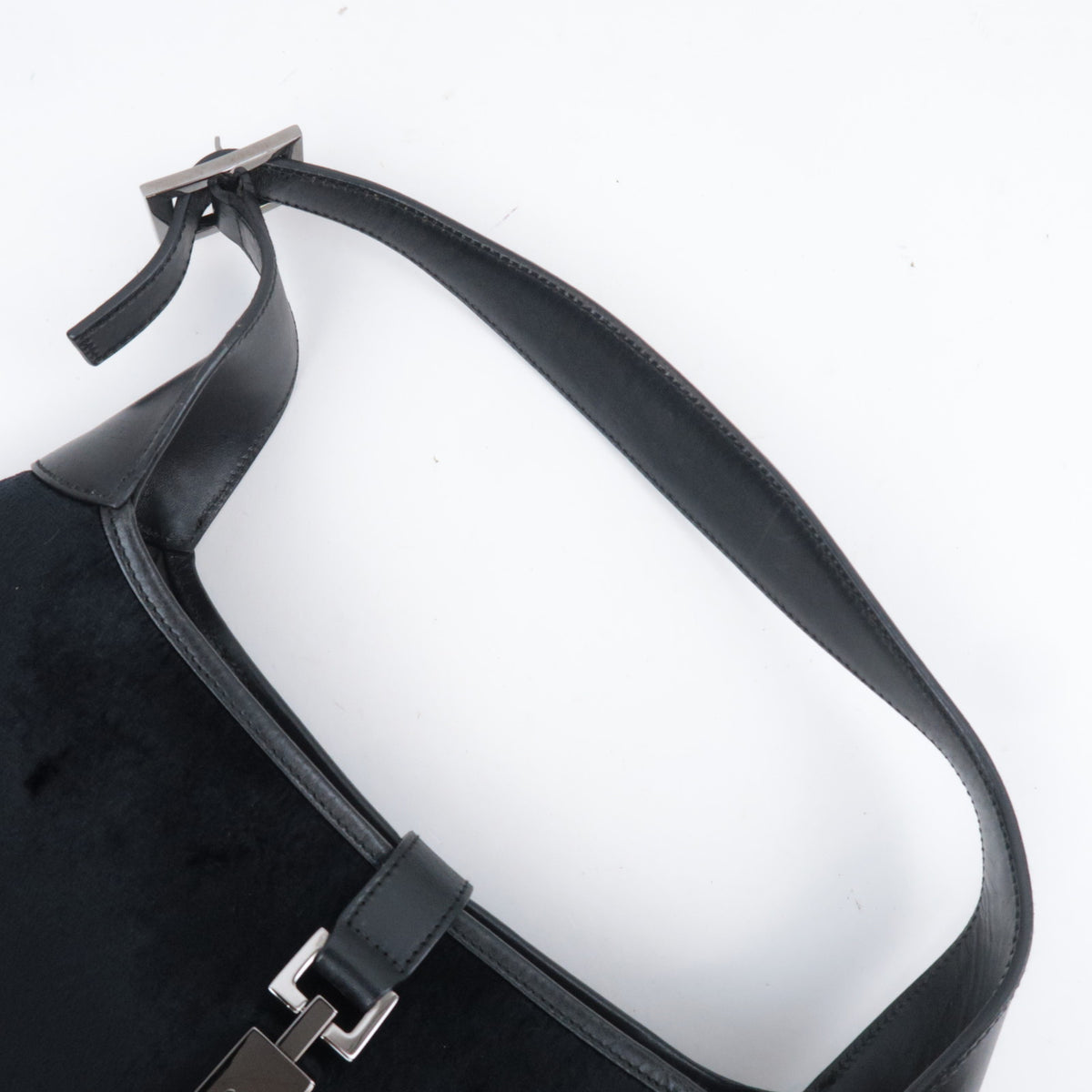 GUCCI Jackie Velour Shoulder Bag 001.3306