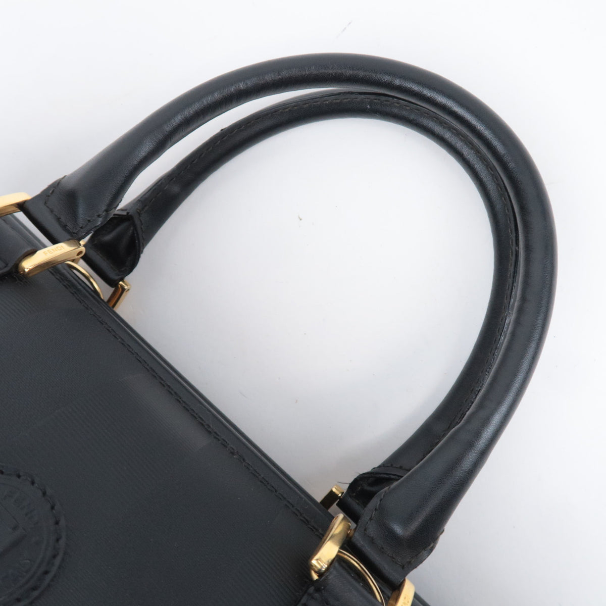 FENDI Pequin Stripe Small Boston Bag