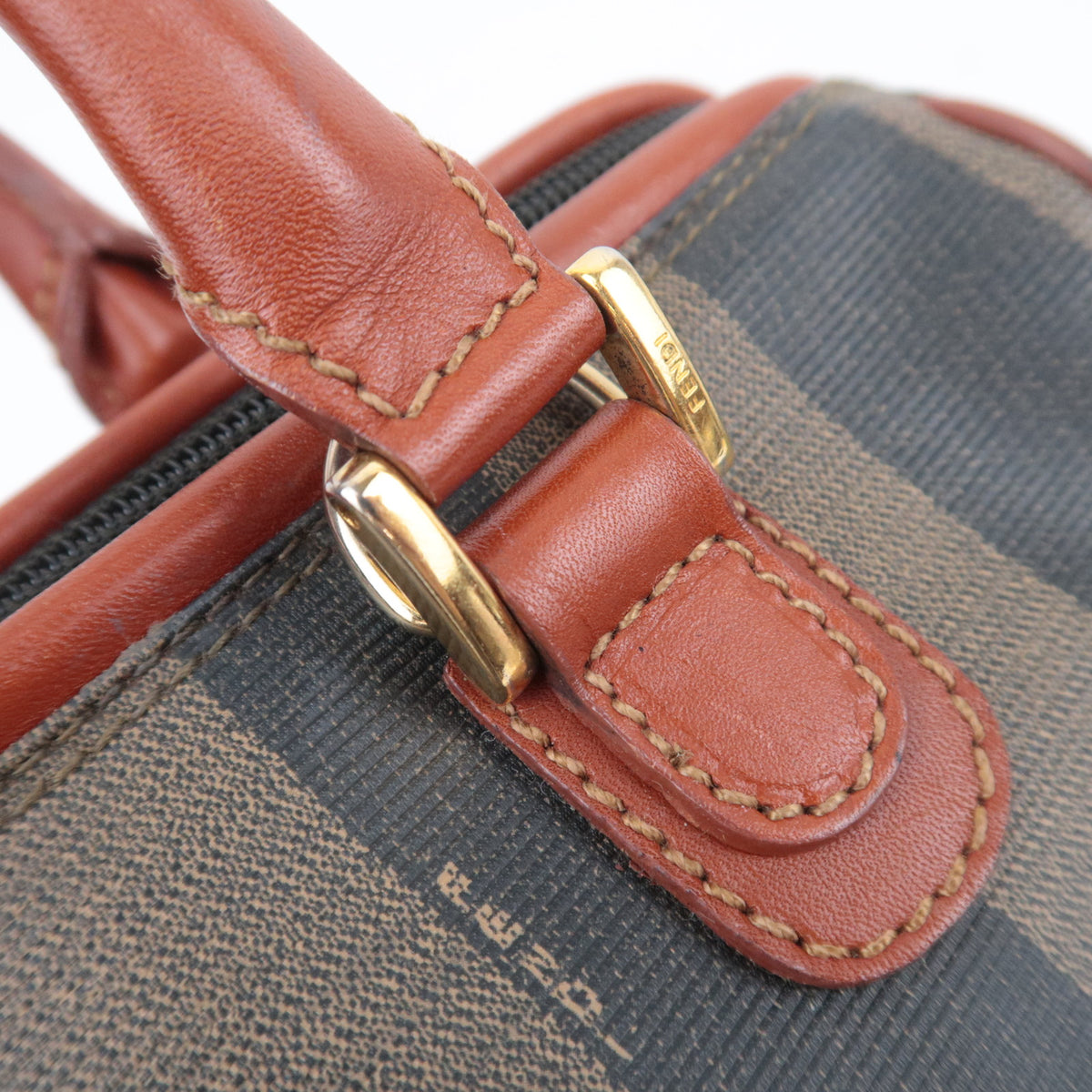 FENDI Pequin Stripe 2Way Small Boston Bag