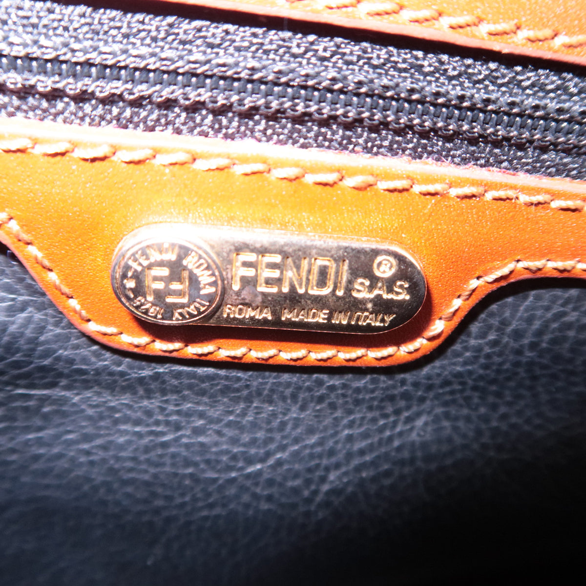 FENDI Pequin Stripe 2Way Small Boston Bag