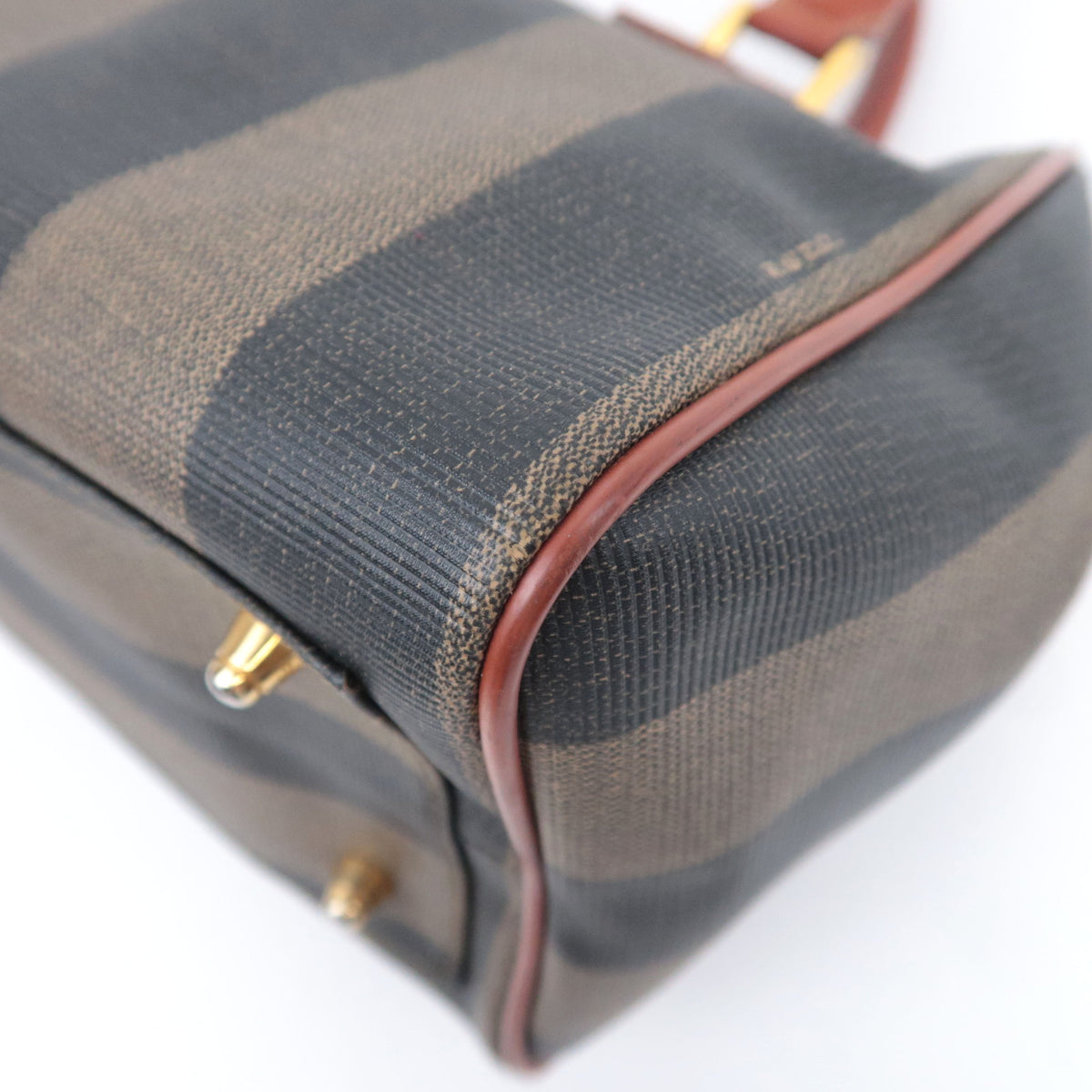 FENDI Pequin Stripe 2Way Small Boston Bag
