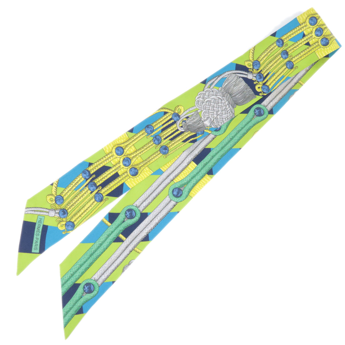 HERMES Twilly Scarf Brandebourgs 100% Silk92349