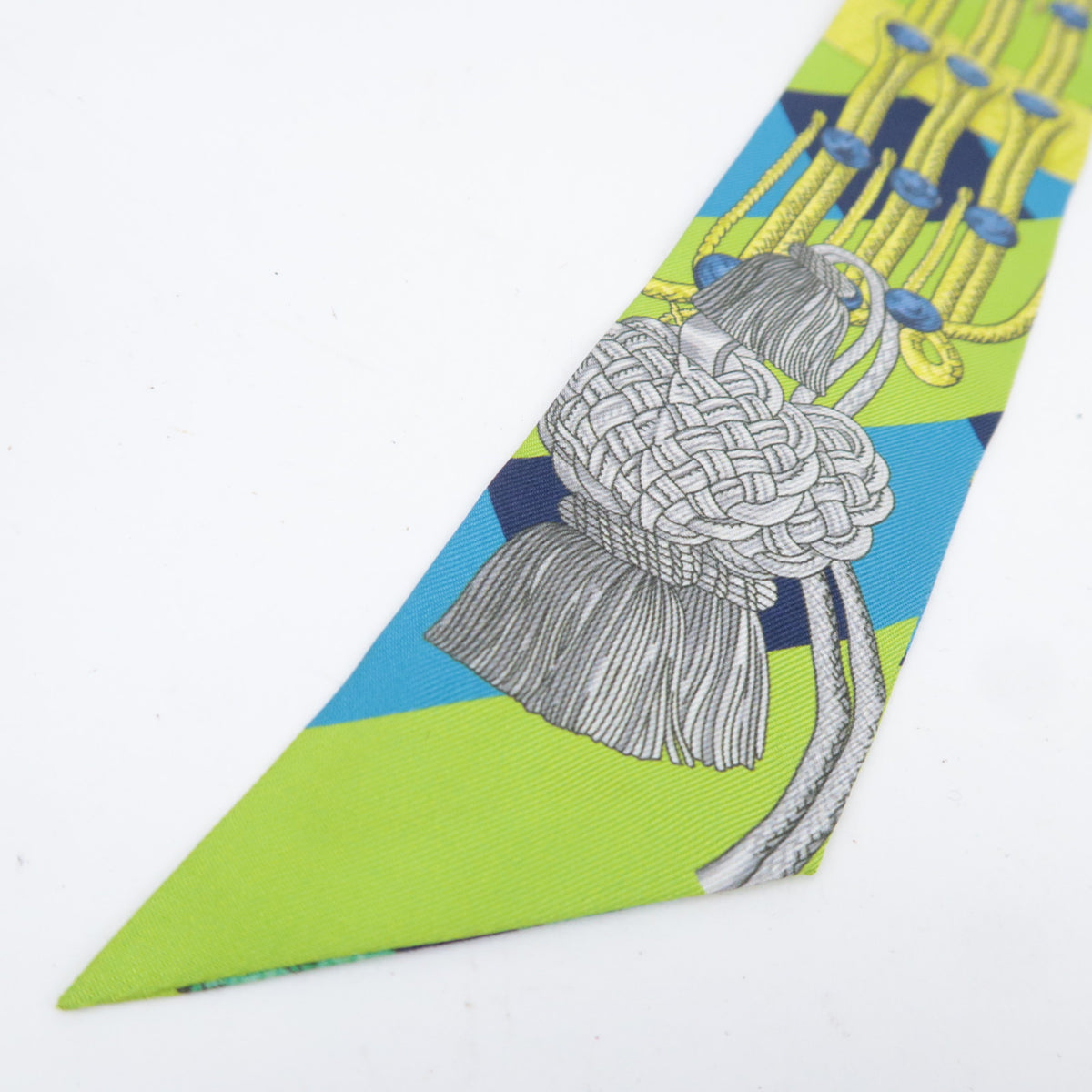 HERMES Twilly Scarf Brandebourgs 100% Silk