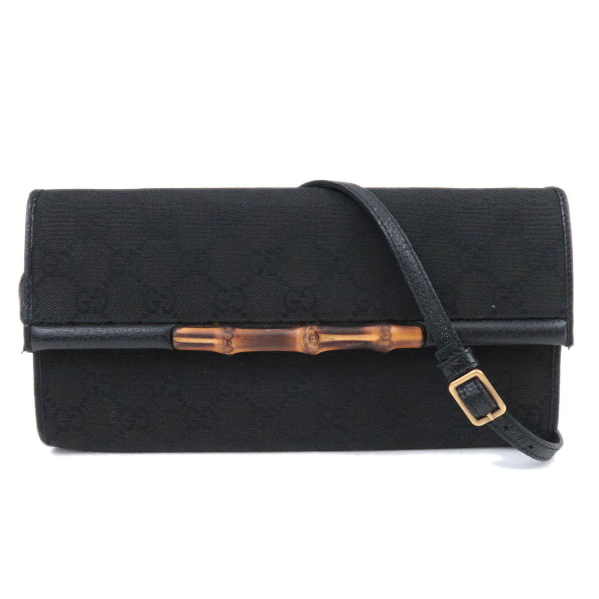 GUCCI Bamboo Bar GG Canvas Shoulder Bag 11759492389