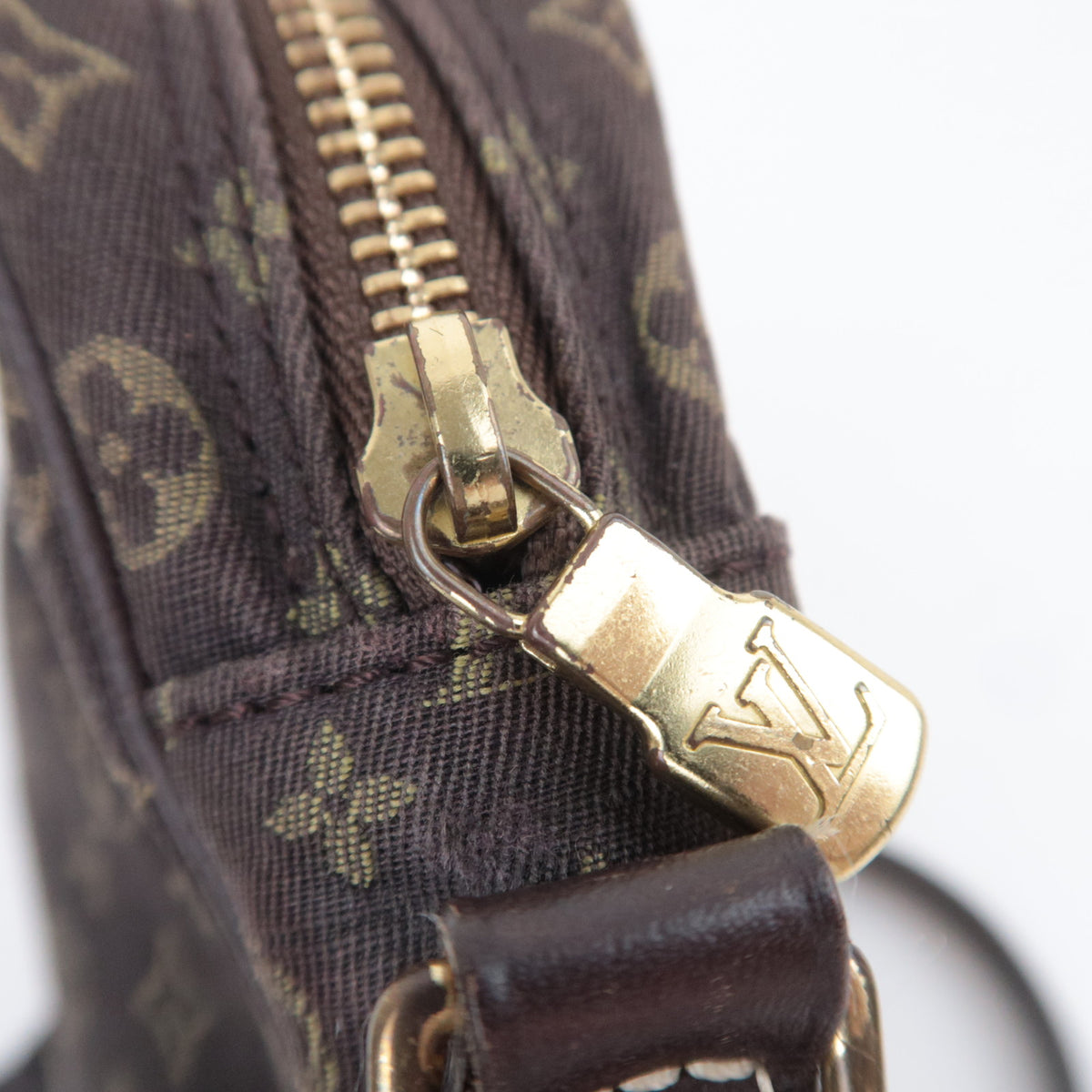Louis Vuitton Monogram Mini Lin Danube Shoulder Bag Ebene M95228