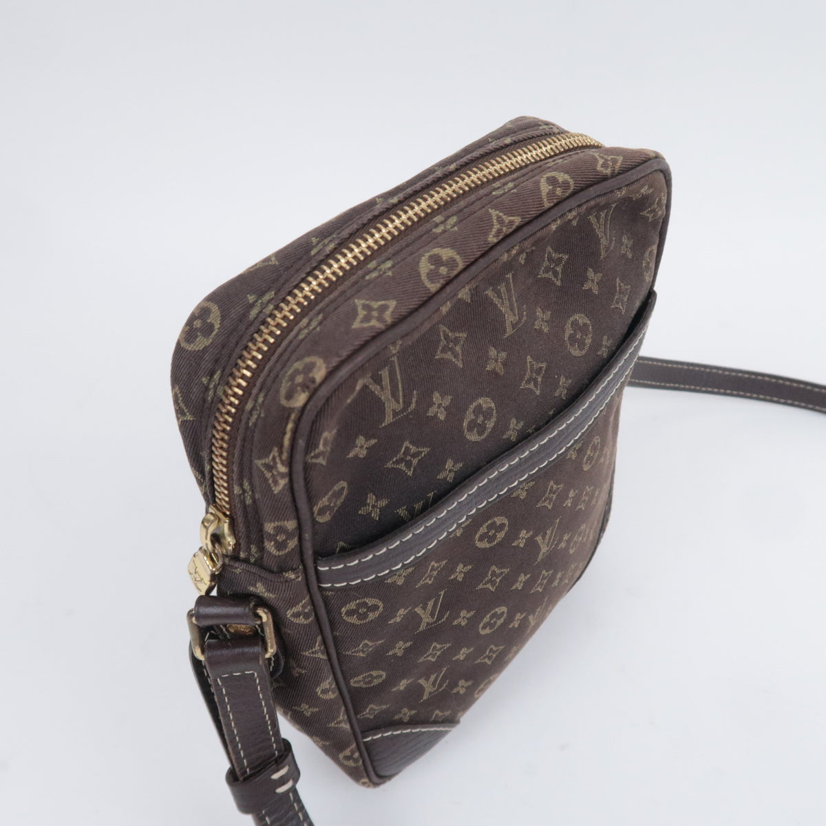 Louis Vuitton Monogram Mini Lin Danube Shoulder Bag Ebene M95228