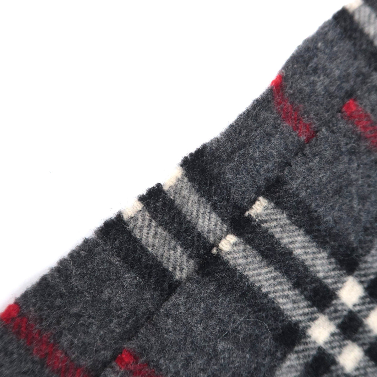BURBERRY burberrys Nova Plaid Fringe Scarf 100% Wool Gray